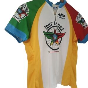 Vintage Voler Women's Cycling Jersey Color Block 3/4 Zip Tour de Nez Size Medium